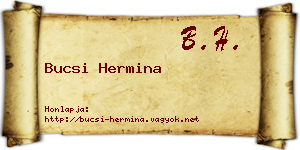 Bucsi Hermina névjegykártya